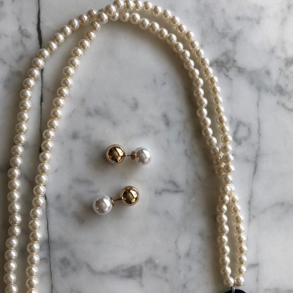 jeweled head pieces and pearl earrings SOLD - Picture 3 of 4